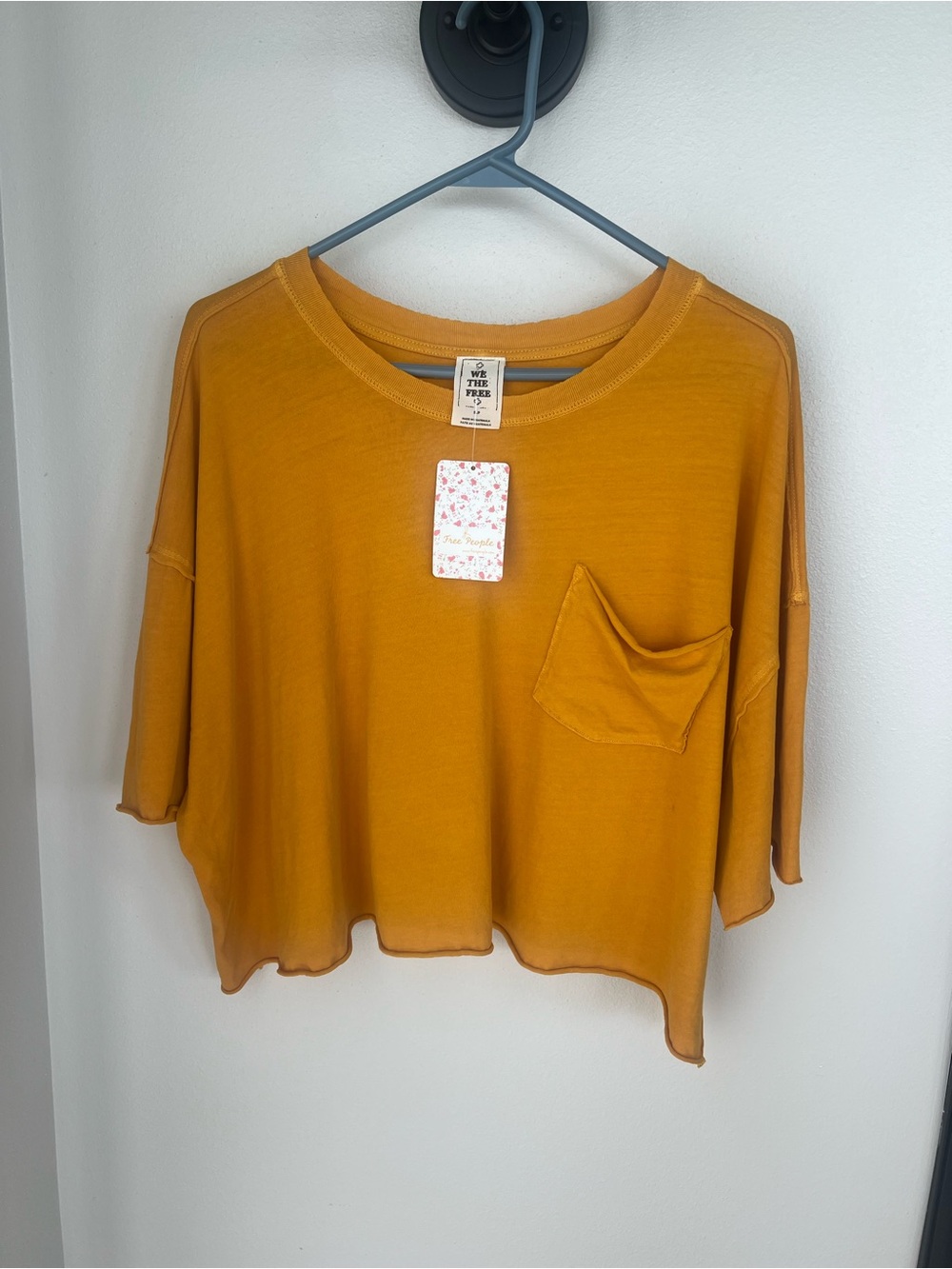 NWT Free People We The Free Cropped Pocket Tee